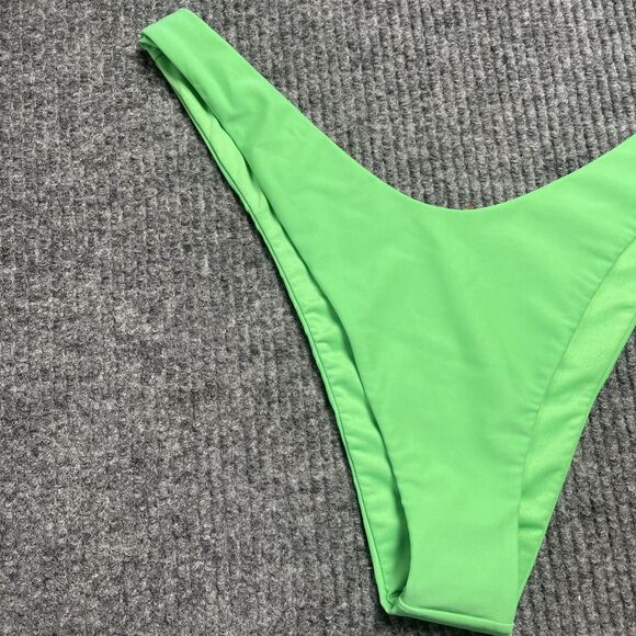 Forever 21 Swimwear Size XL Bikini Bottom High Waist Spring Green NEW - Picture 2 of 7